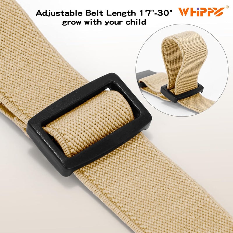 WHIPPY Elastic Kids Belt for Boys Girls - Stretch Invisible Belt with Adjustable Clip Buckle Latch Belts for School Sports - Image 4